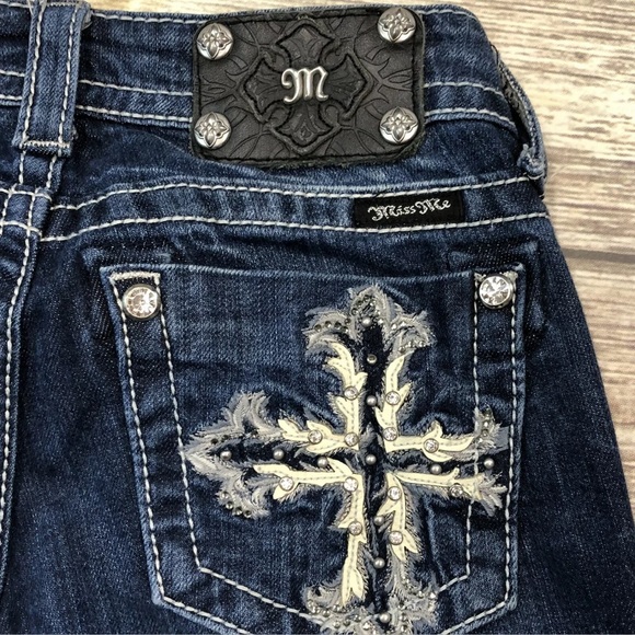 Miss me embellished studded cross boot cut jeans - Picture 2 of 4